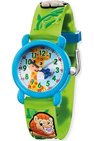 HERZENGEL Mädchen Analog Quarz Uhr mit Kunststoff Armband HEWA-Zoo