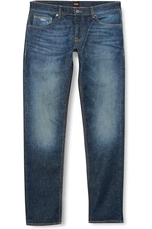 HUGO BOSS Herren Delaware BC-C Blaue Slim-Fit Jeans aus bequemem Stretch-Denim, ,29W / 32L