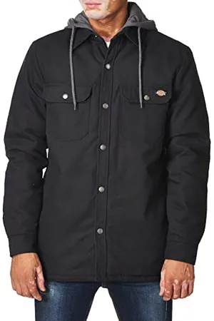 Dickies Herren Fleece Hooded Duck Shirt Jacket with Hydroshield Arbeits-Utility-Oberbekleidung, , L