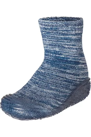 Playshoes Unisex-Kinder Socke gestrickt Hohe Hausschuhe, Blau (Marine 11), 26/27 EU, 202101