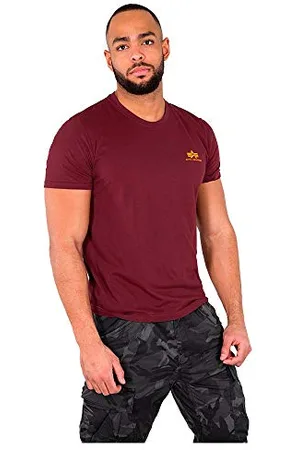 Alpha Industries Herren Basic T Small Logo T-Shirt, Blickdicht, , L
