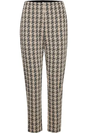 Ichi IHKATE Houndstooth PA Damen Stoffhose Hose 59% Polyester, 39% Viskose, 2% Elasthan Regular fit, Größe:L, Farbe: