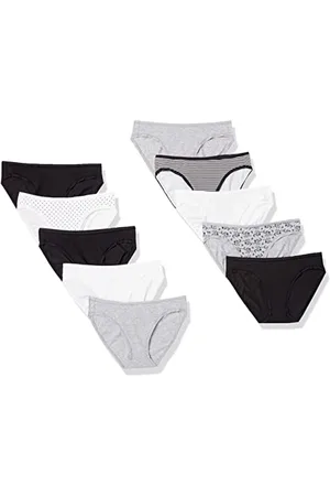 Amazon Damen Bikinihose aus Baumwolle (in Übergröße erhältlich), 10er-Pack, , 46