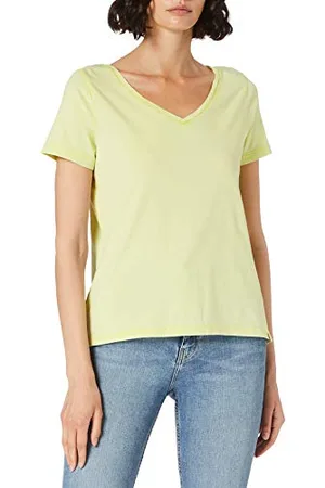 Camel Active Womenswear Damen 3096295T58 T-Shirt, Zitrone, XL