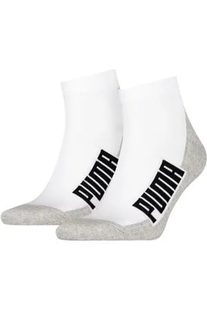 PUMA Unisex Quarter, White/Grey/Black, 43/46 (2er Pack)