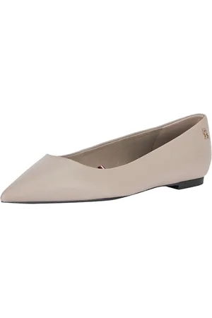 Tommy Hilfiger Damen Ballerinas Essential Pointed Ballerina Elegant, Beige (Smooth Taupe), 38 EU