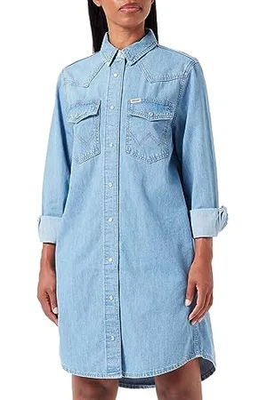 Wrangler Damen Denim Shirt Casual Dress, , M EU