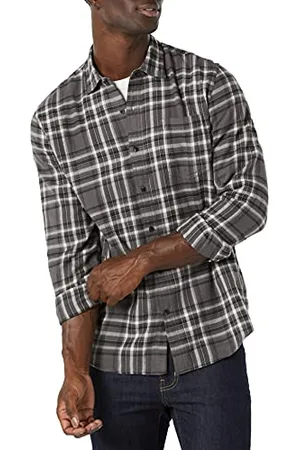 Amazon Herren Langarmhemd aus Flanell (in Übergröße erhältlich), , XXL