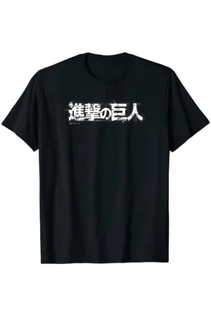 Attack on Titan Japanese Kanji Official Title Logo T-Shirt