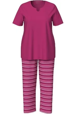 Ulla Popken Damen Pyjama, Stripes Pyjamaset, , 42-44