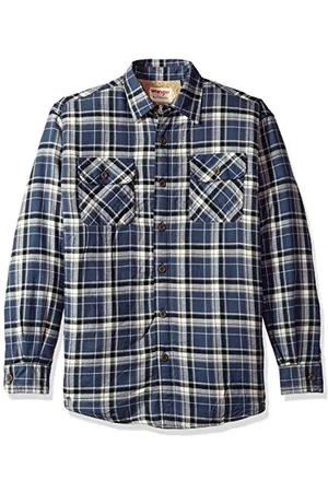 Wrangler Herren Langärmelige Hemdjacke mit Sherpa-Futter Hemd mit Button-Down-Kragen, , L