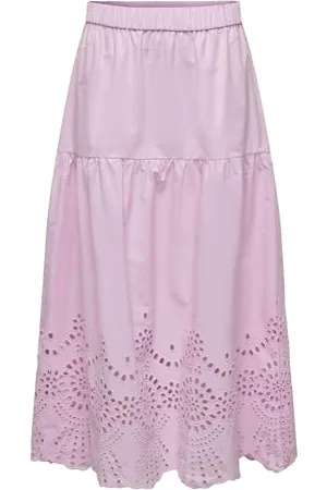 ONLY Damen Sommerrock Onlroxanne Alicia Ankel Skirt WVN, , M