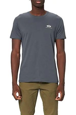 Alpha Industries Herren Basic T Small Logo T-Shirt, Blickdicht, , S