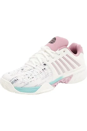 K-Swiss Damen Express Light 3 Tennis Shoe, WHT/Lilas/PASTELTURQ, 41.5 EU