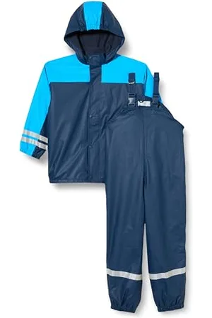 Playshoes Unisex Kinder Regen-anzug Mit Fleece-futter Warmer Wasserdichter Matschanzug Regenbekleidung, , 128 EU