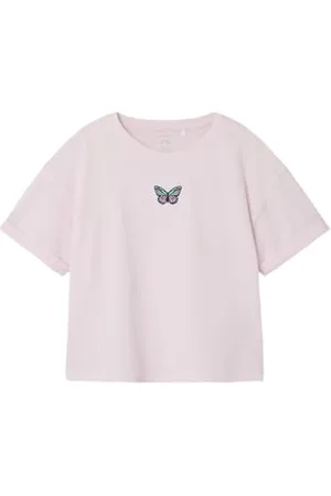 NAME IT Mädchen Nkfkustine Loose Short Top T-Shirt 13231783, ,122-128