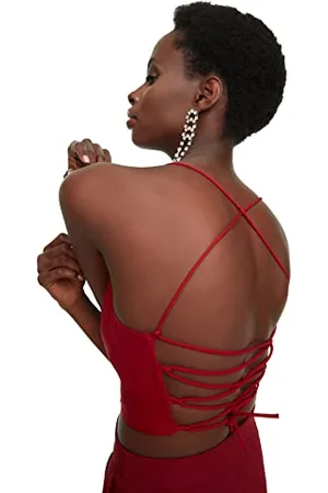 Trendyol Damen Der Hängende Von Priges Bustier, Plum, 36 EU