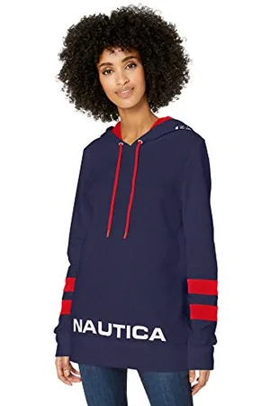 Nautica Damen Klassischer, superweicher 100% Baumwolle Kapuzenpullover, , 38