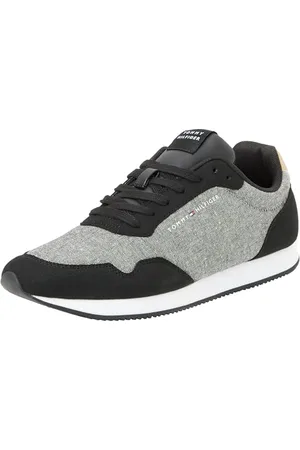 Tommy Hilfiger LO RUNNER MIX CHAMBRAY Runner Sneaker Herren, (Black), 40 EU