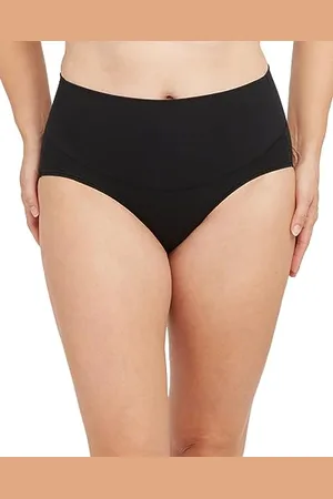 Spanx Cotton Comfort Brief, Damen Unterhosen Baumwolle Unterwäsche, Very Black, XL