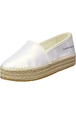 Calvin Klein Damen Flatform Ny Pearl Espadrille, Cremeweiße Eierschale, 36 EU