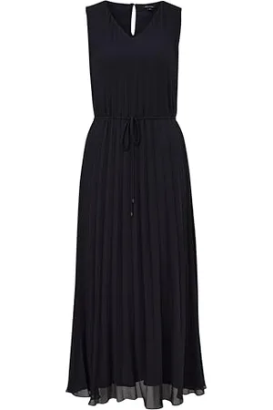 Comma, Midi Kleid mit Plisseefalten, 5976, 38