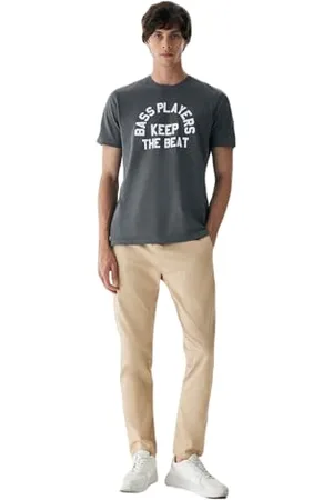 LTB Herren T-Shirt Bofese Reguläre Passform - Baumwolle in Grau - Größe M