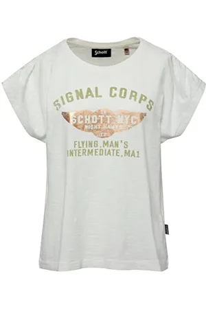 Schott NYC Damen Tsglenw T-Shirt, , X-Large