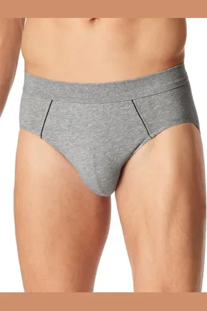 Schiesser Herren Slip-Comfort Fit Unterwäsche, grau-Mel_176804, 9