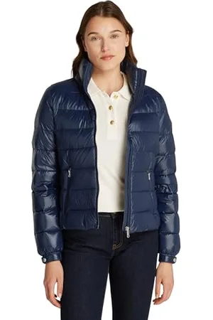 Tommy Hilfiger Damen Steppjacke Down Feminine Gloss Leicht, Blau (Dark Night Navy), XXL