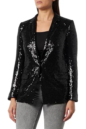 Comma, Long Blazer mit Pailletten