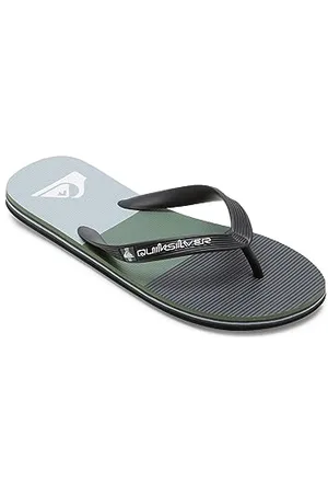 Quiksilver Herren Molokai Stripe Sandale, Black/Grey/Green, 39 EU