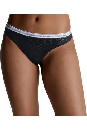 Calvin Klein Damen String High Leg Thong mit Spitze, , M