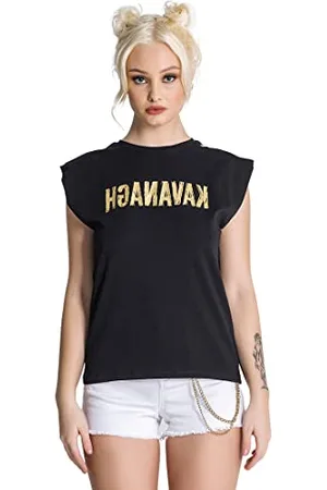 Gianni Kavanagh Damen Black Reverse Top T-Shirt, , Medium