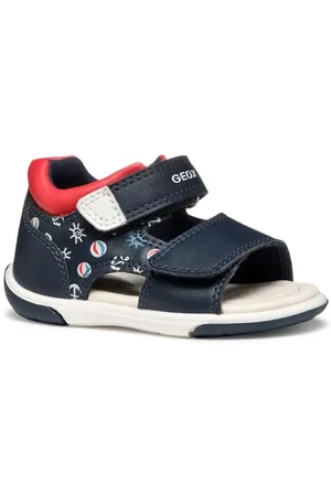 Geox Baby-Jungen B ZAPITO Boy Sandal, Navy/Red, 19 EU