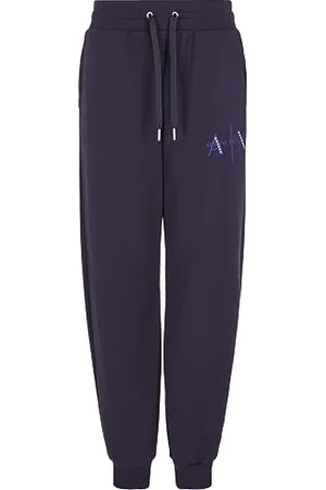 Armani Exchange Damen Hip Logo with Studs, Cuffs & Drawstring Sweatpants, , S EU