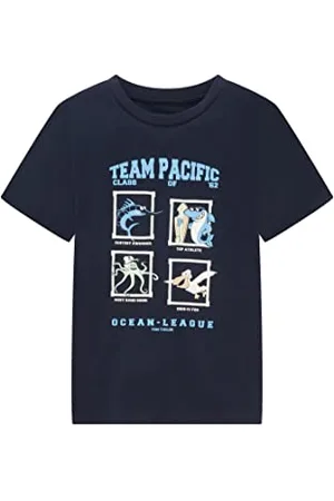 TOM TAILOR Jungen Kinder T-Shirt mit Print 1035055, Blau, 92-98