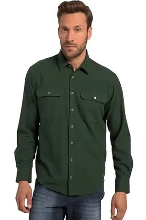 JP 1880 Herren Flanell, Langarm, Kentkragen, Modern Fit Hemden, , 56