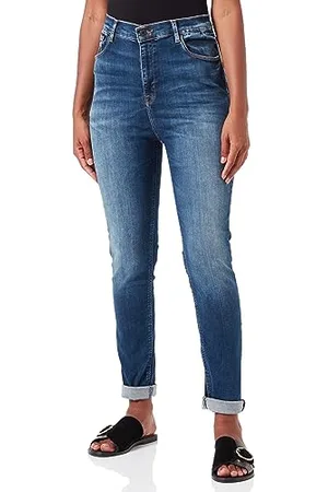 LTB Damen Jeans Amy X - Jeans Damen Skinny aus Baumwollmischung Skinny Denim Dunkel mit Reißverschluss Hohe Taille - Blau