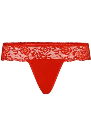 Teyli String Tanga Damen mit zarter Spitze verziert - Strings & Tangas für Damen aus Transparentem Mesh - Tanger (DE/NL/SE/PL, Alphanumerisch, L, Regular, Regular, )