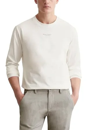 Marc O’ Polo Marc OߴPolo Herren Langarmshirt aus Bio-Baumwolle Basic, Cremefarben , M