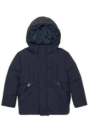 TOM TAILOR Jungen 1038482 Winter Parka mit Abnehmbarer Kapuze, 10668-sky Captain Blue, 92-98