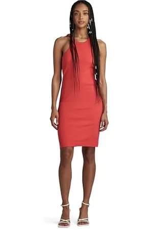 G-Star RAW Damen Slim Ribbed Tank Kleid, , XXS