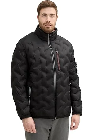 TOM TAILOR Herren 1042198 Plussize Hybrid Jacke mit Kapuze im Stehkragen, 29999-Black, 4XL