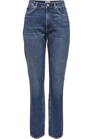 ONLY Damen ONLJACI MW Straight DNM CRO209 NOOS Jeanshose, , 32/32