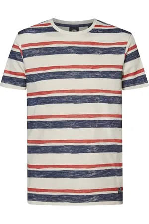 Petrol Industries Gestreiftes T-Shirt Islander Rosa L