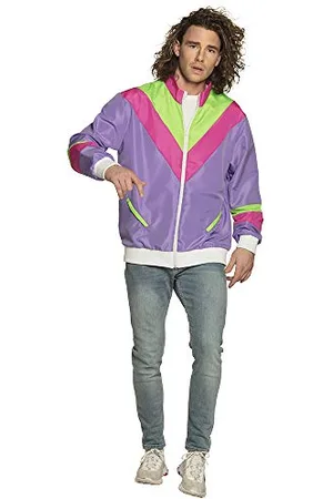 Boland Kostüm für Erwachsene Trainingsjacke 80er Jahre mit Taschen für Campinganzug, Jogginganzug, Assi Anzug, Retro Style, Gruppenkostüm, Mottoparty, Karneval