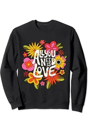 The Beatles Alles was du brauchst ist Liebe Retro-Blumen Sweatshirt