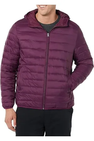 Amazon Herren Leichte, Wasserabweisende, verstaubare Kapuzenjacke, , XS