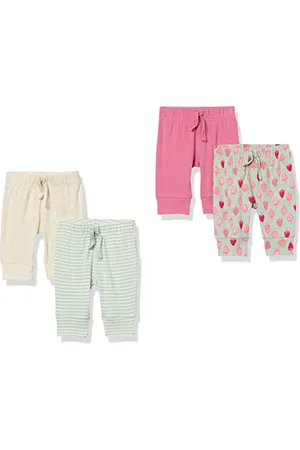 Amazon Baby Mädchen Baumwollhosen Zum Schlüpfen, 4er-Pack, , 3-6 Monate